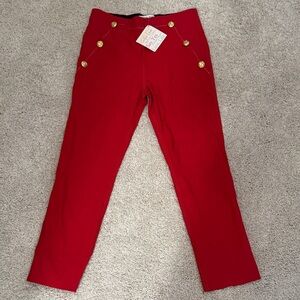 Gretchen Scott  Pants with Gold Button Accents and NWT